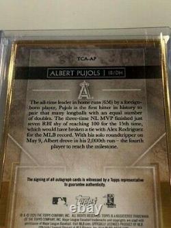 2020 Topps Transcendent Albert Pujols On Card Auto Vertical Gold Frame 6/25