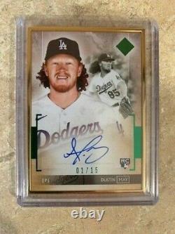 2020 Topps Transcendent DUSTIN MAY Gold-Framed ON-CARD AUTO #1/15 VERY RARE