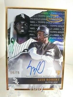 2020 topps gold label black auto. Luis robert rookie card 64/75