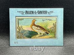 2021 Allen & Ginter Framed Original Game Birds Rock Ptarmigan 1/1