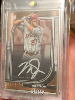 2021 Museum Collection Mike Trout Silver Frame Auto /15 Case Hit