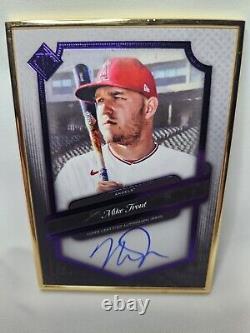 2021 TOPPS TRANSCENDENT MIKE TROUT on Card AUTO Framed PURPLE 1/10 ANGELS