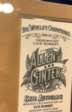 2021 Topps Allen & Ginter FMA-LR Luis Robert Framed Mini Autograph White Sox