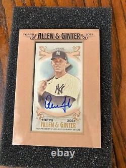 2021 Topps Allen & Ginter Mini Auto Autograph #FMA-AJ Aaron Judge Yankees