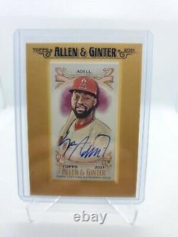2021 Topps Allen and Ginter Jo Adell Mini Framed Auto Rookie Card RC