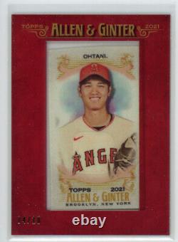 2021 Topps Allen and Ginter Mini Framed Cloth #25 Shohei Ohtani 4/10 Angels