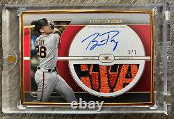2021 Topps Definitive BUSTER POSEY Gold Framed Patch Auto 1/1 True 1 of 1