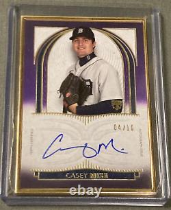2021 Topps Definitive Casey Mize RC Gold Frame On Card Auto /10 Detroit Tigers