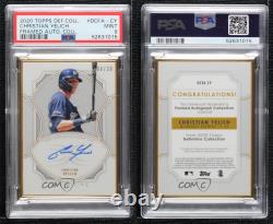 2021 Topps Definitive Collection Framed /30 Christian Yelich PSA 9 MINT Auto