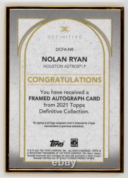 2021 Topps Definitive Collection Nolan Ryan Gold Framed Autograph 02/30 #DCFA-NR