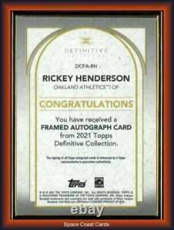 2021 Topps Definitive GOLD FRAME Rickey Henderson Auto #d /30 Oakland As