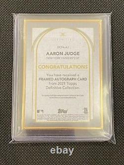 2021 Topps Definitive Gold Frame Auto #DCFA-AJ Aaron Judge #09/15 Yankees