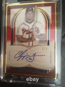 2021 Topps Definitive Gold Framed Collection Auto 1/1 Chipper Jones (Braves)