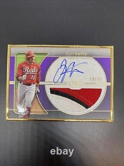 2021 Topps Definitive Joey Votto Gold Framed Purple Patch Auto 09/10 REDS
