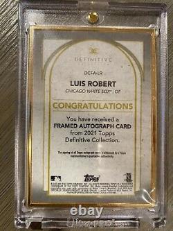 2021 Topps Definitive LUIS ROBERT Gold Framed On Card Auto /30 CHICAGO WHITE SOX