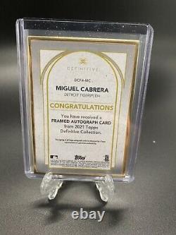 2021 Topps Definitive Miguel Cabrera GOLD FRAMED AUTO /35 FUTURE HOF? Tigers