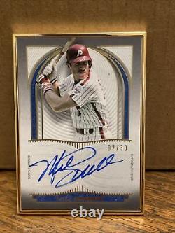 2021 Topps Definitive Mike Schmidt 02/30 Gold Framed On Card Auto Phillies SP
