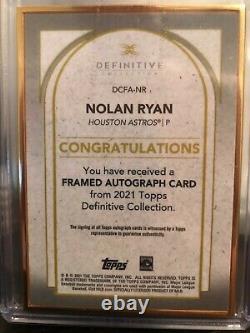 2021 Topps Definitive Nolan Ryan Gold Frame Auto # 03/10 Astros