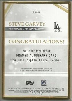 2021 Topps Gold Label Baseball Steve Garvey Framed Auto FA-SG Red Parallel 17/25