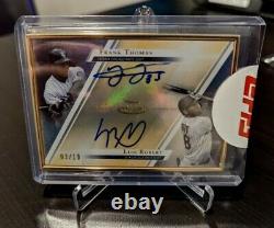2021 Topps Gold Label Framed Dual Auto Frank Thomas/Luis Robert #3/10 HIT