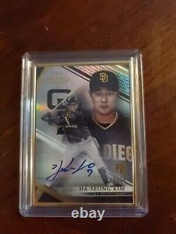 2021 Topps Gold Label Ha-Seong Kim Gold Framed AUTO #55/75 Rookie SD Padres MINT