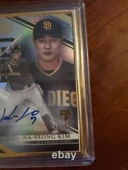 2021 Topps Gold Label Ha-Seong Kim Gold Framed AUTO #55/75 Rookie SD Padres MINT