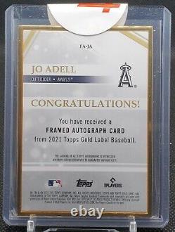 2021 Topps Gold Label JO ADELL Rookie Framed Auto RC #FA-JA ANGELS