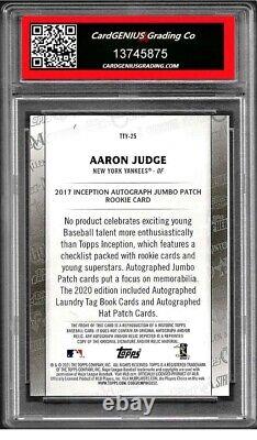 2021 Topps Inception Through the Years Auto Patch #TTY25 Aaron Judge CGG 10GemMt