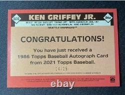 2021 Topps Ken Griffey Jr. Gold ON THE CARD AUTO! #14/25