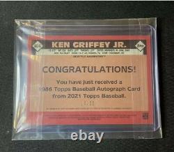 2021 Topps Ken Griffey Jr. Gold ON THE CARD AUTO! #14/25