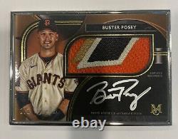 2021 Topps Museum Buster Posey 4-Color Patch Auto Framed 1/1 SF Giants
