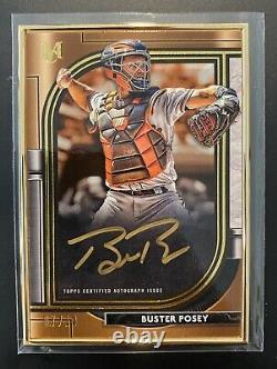 2021 Topps Museum Buster Posey Gold Framed Auto #7/10 SF Giants #MFA-BP