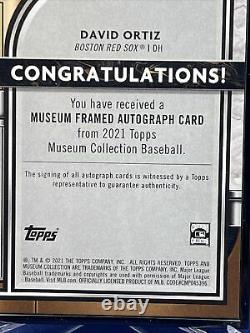 2021 Topps Museum Collection Baseball David Ortiz 3/5 Black Museum Frame Auto