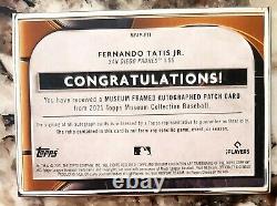 2021 Topps Museum Collection Fernando Tatis Jr 1/1 Frame Patch on card auto