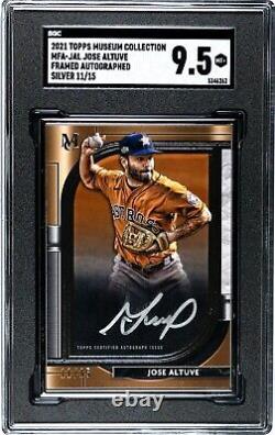 2021 Topps Museum Collection Jose Altuve FRAMED SILVER AUTO /15 SGC 9.5
