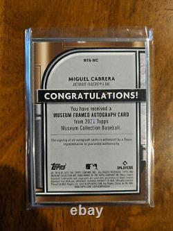 2021 Topps Museum Collection Miguel Cabrera Framed Auto #/15