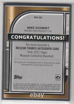 2021 Topps Museum Collection Museum Framed Autograph Silver Mike Schmidt /15