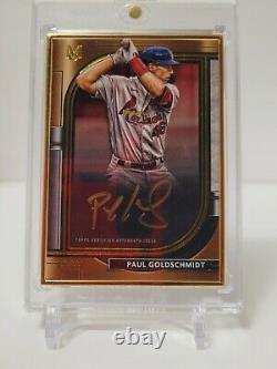2021 Topps Museum Collection Paul Goldschmidt /10 Auto Gold Framed MFA-PG