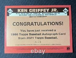 2021 Topps Series 2 Ken Griffey Jr Gold On Card Auto #14/25! 86AS-KG HOF Auto