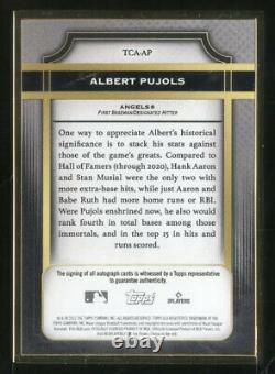 2021 Topps Transcendent Framed Albert Pujols Platinum Signed On Card AUTO 1/1