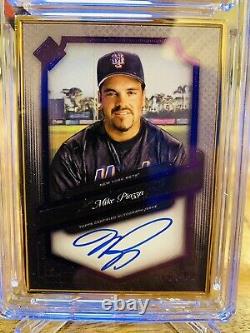 2021 Topps Transcendent MIKE PIAZZA Gold Framed Auto Purple /10 CSG 9.5 Auto 10