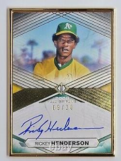 2021 Topps Transcendent Rickey Henderson Gold Framed Auto /20! A's Autograph SSP