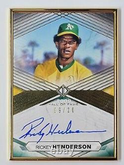 2021 Topps Transcendent Rickey Henderson Gold Framed Auto /20! A's Autograph SSP