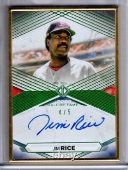2021 Transcendent Hall of Fame Auto JIM RICE Gold Framed AUTOGRAPH 4/5 Topps