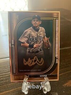 2021 topps museum collection ichiro auto /10 gold framed on card