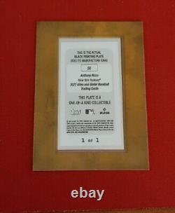 2022 Topps Allen And Ginter Anthony Rizzo Framed Black Printing Plate 1/1