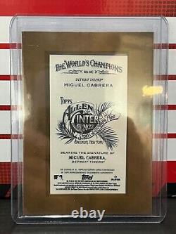 2022 Topps Allen & Ginter Miguel Cabrera Auto Mini Framed Detroit Tigers On Card