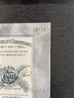 2022 Topps Allen & Ginter X Mini Framed Auto #MA-KB Kate Brownell 19/25 Silver