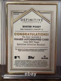 2022 Topps Definitive Collection BUSTER POSEY GOLD FRAMED AUTOGRAPH
