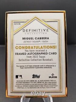 2022 Topps Definitive Gold Framed Purple Auto Miguel Cabrera 04/10